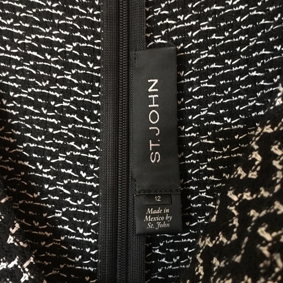 St. John Chevron Tweed Sheath Dress - Picture 5 of 8